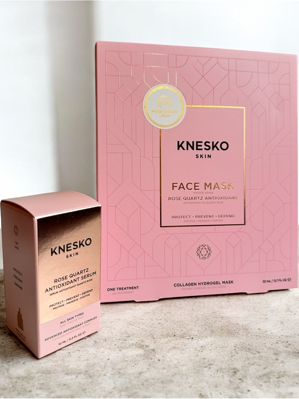 KNESKO Skin Rose Quartz Antioxidant Face Mask & Serum - NWOT